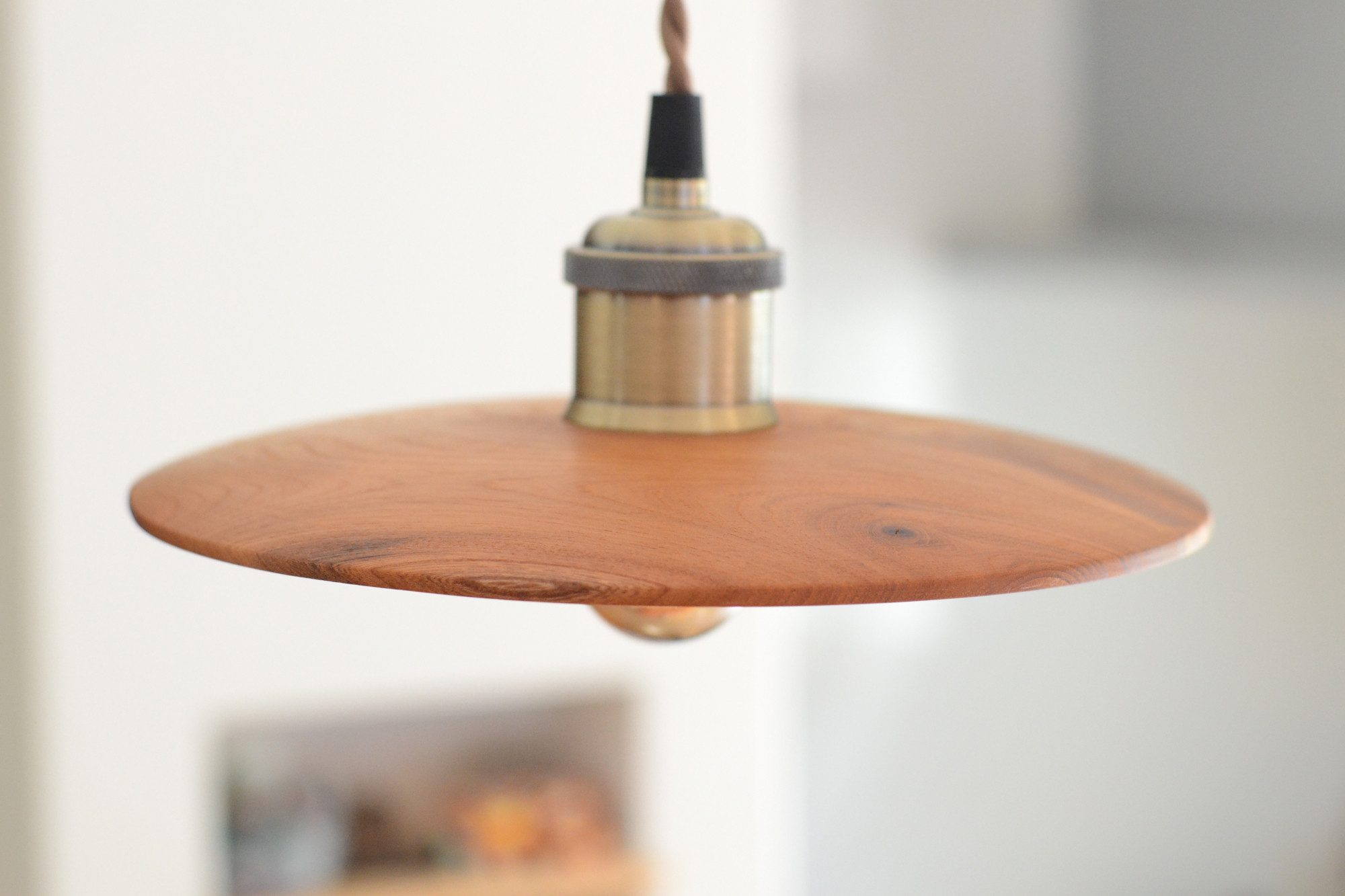 欅のペンダントライト、シェードΦ200～220/style-B #0168