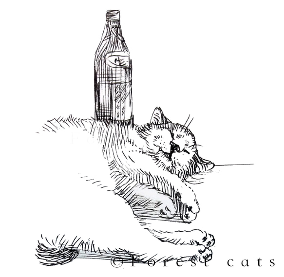 【490】 オリジナル 手描きイラスト フラン ボールペン画 直筆原画 一点物 490】 オリジナル 手描きイラスト フラン ボールペン画 直筆原画 一点