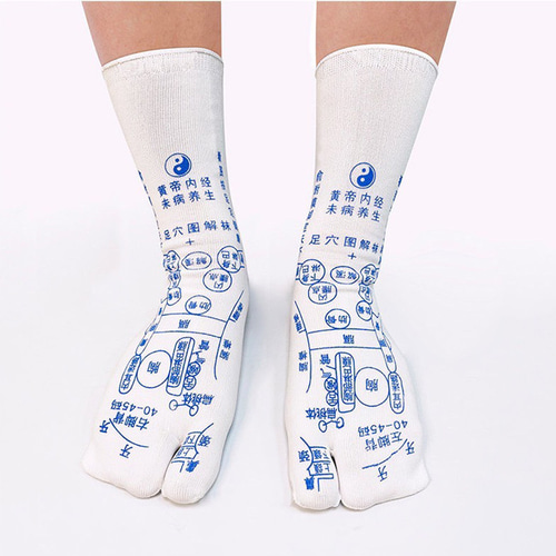 くつした様専門ページ 男女各サイズあり 足ツボ靴下 足ツボソックス 反射区 プリント