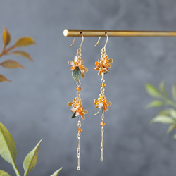 【秋限定】しだれ花 ―金木犀― | ピアス / イヤリング 6枚目の画像