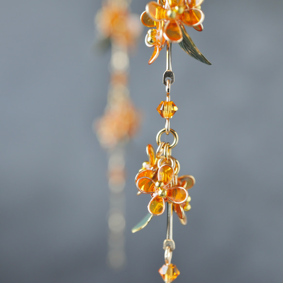【秋限定】しだれ花 ―金木犀― | ピアス / イヤリング 8枚目の画像