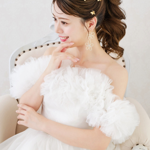 L 髪飾り ヘアピン ヘアドレス ヘアアレンジ ウエディング MA251 蝶々アレンジピン ヘアピン ウェディング ブライダル 花嫁