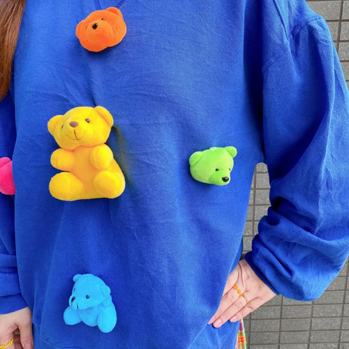 古着　ヴィンテージ　sweat スウェット　トレーナー　リメイク　くま　クマ 古着 ヴィンテージ vintage sweat スウェット トレーナー リメイク