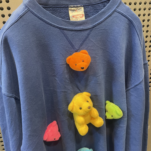 古着　ヴィンテージ　sweat スウェット　トレーナー　リメイク　くま　クマ 古着 ヴィンテージ vintage sweat スウェット トレーナー リメイク