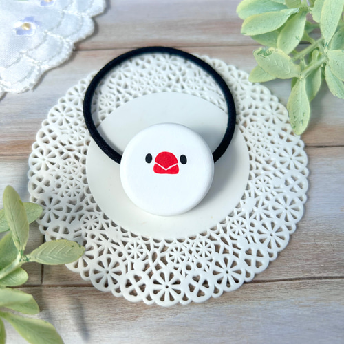 ヘアゴム】白文鳥 ヘアゴム withToRiMo 通販｜Creema(クリーマ) 18232889 