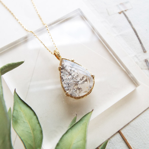 美品）スタージュエリー k10 しずく＆トパーズ ネックレス