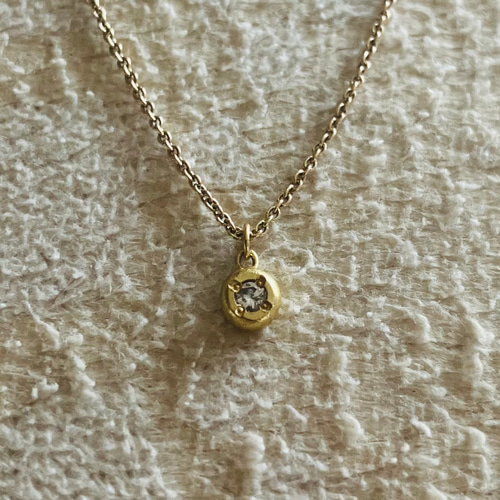 【通販激安】 ダイヤ お守りジュエリーひと粒 天然石 チャーム ゴールド k18 アクセサリー