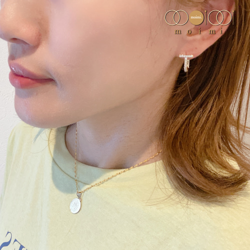 Tワン フープピアス s925 ピアス（フープ） イニシャル
