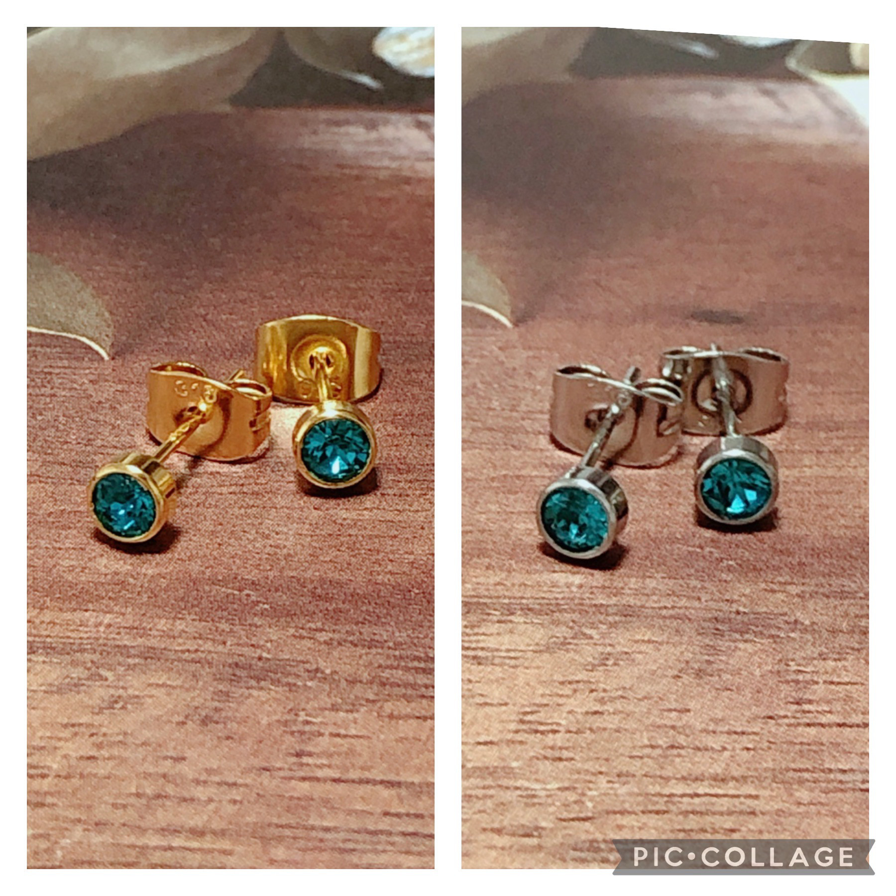 No.38 スワロフスキー ブルージルコンクリスタルピアス