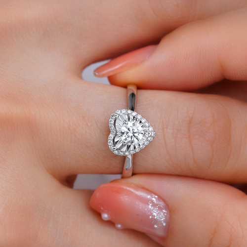 k18 ハートダイヤモンドリング