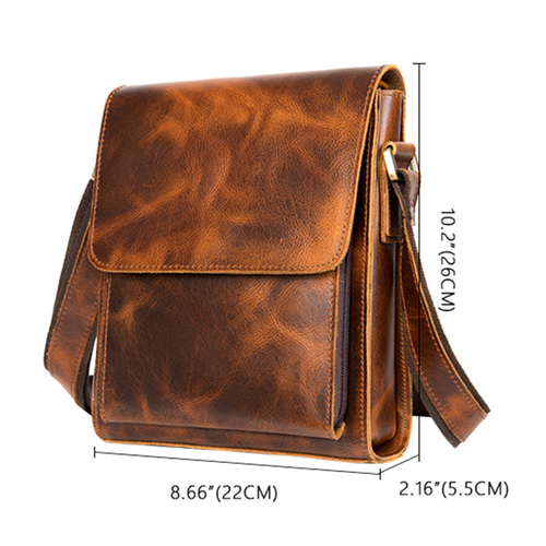 ヴィンテージフラップショルダーバッグ、本革メッセンジャーバッグ、最