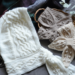 10%OFF】ブリオッシュ編みのたっぷりマフラー ミックスブラウン