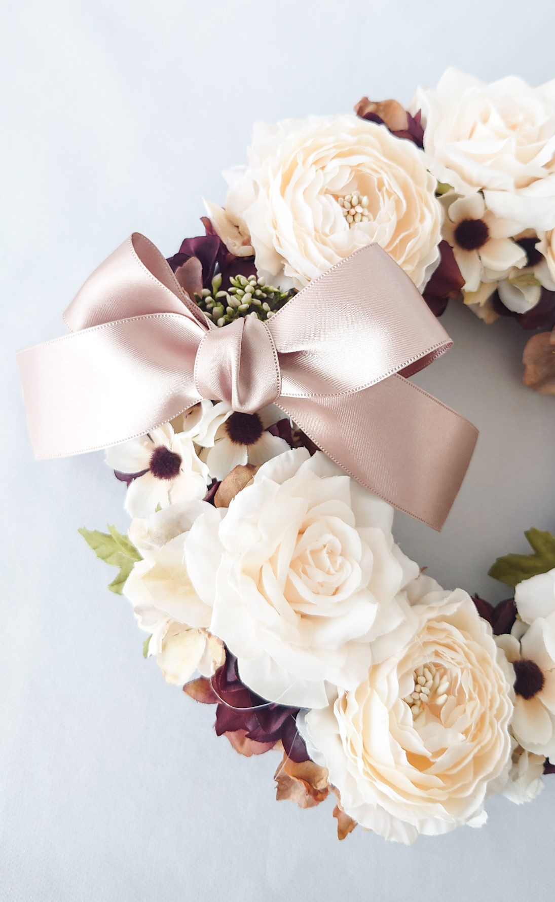 【１点限り】ホワイト×モカリース　★ラッピング無料★