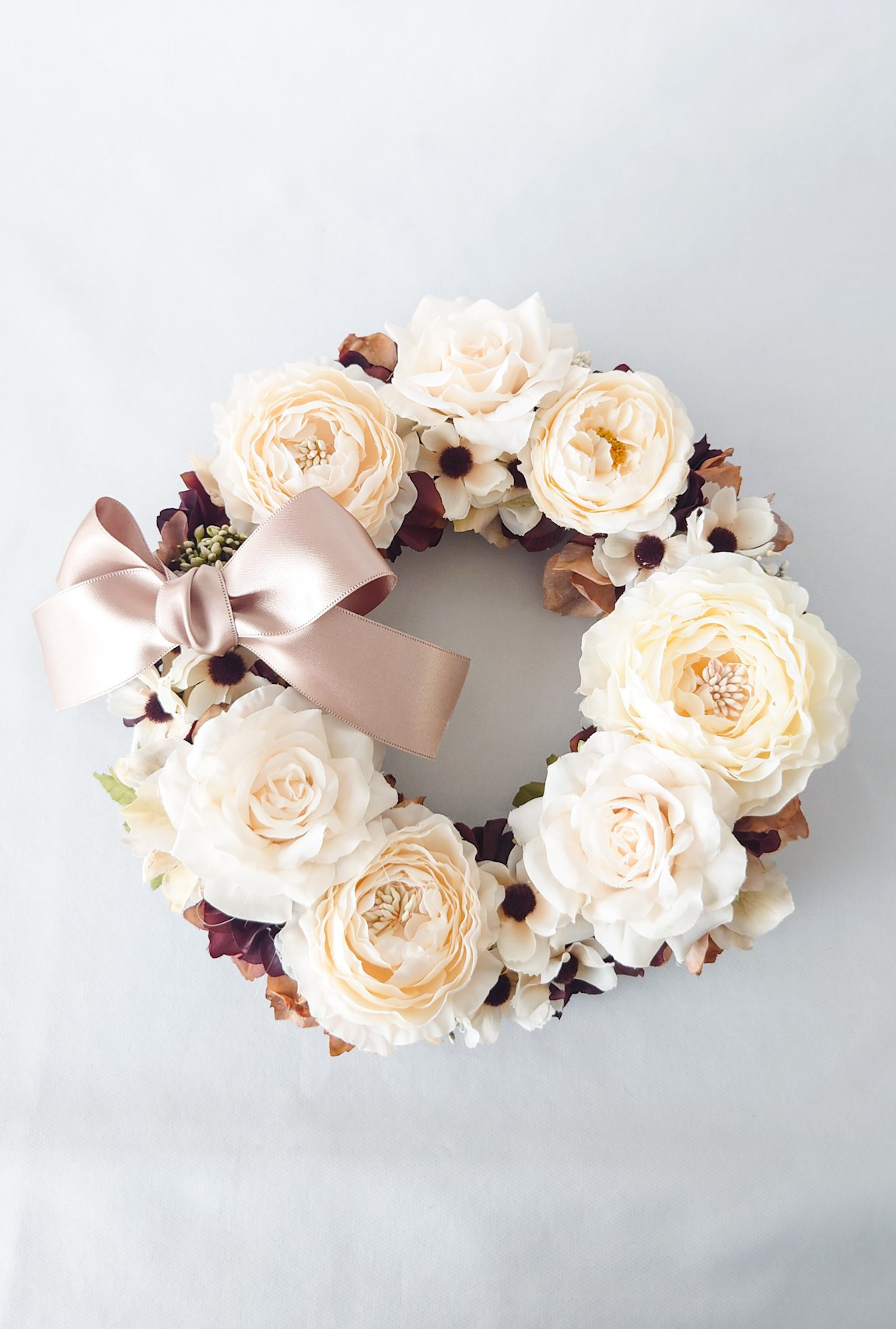 【１点限り】ホワイト×モカリース　★ラッピング無料★