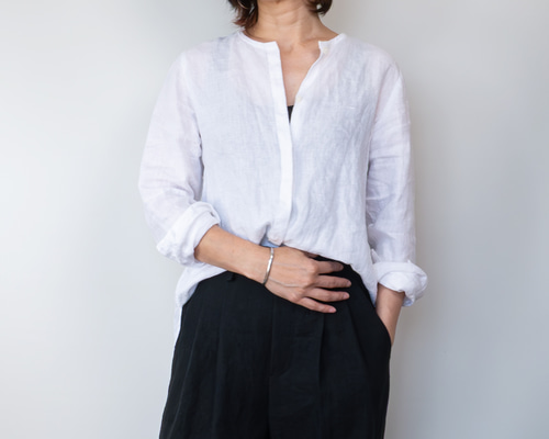 CH キャロリーナヘレラ シルクリボン デザインシャツ M 比翼 キャロリーナ ヘレラ（CAROLINA HERRERA）2024春夏コレクション