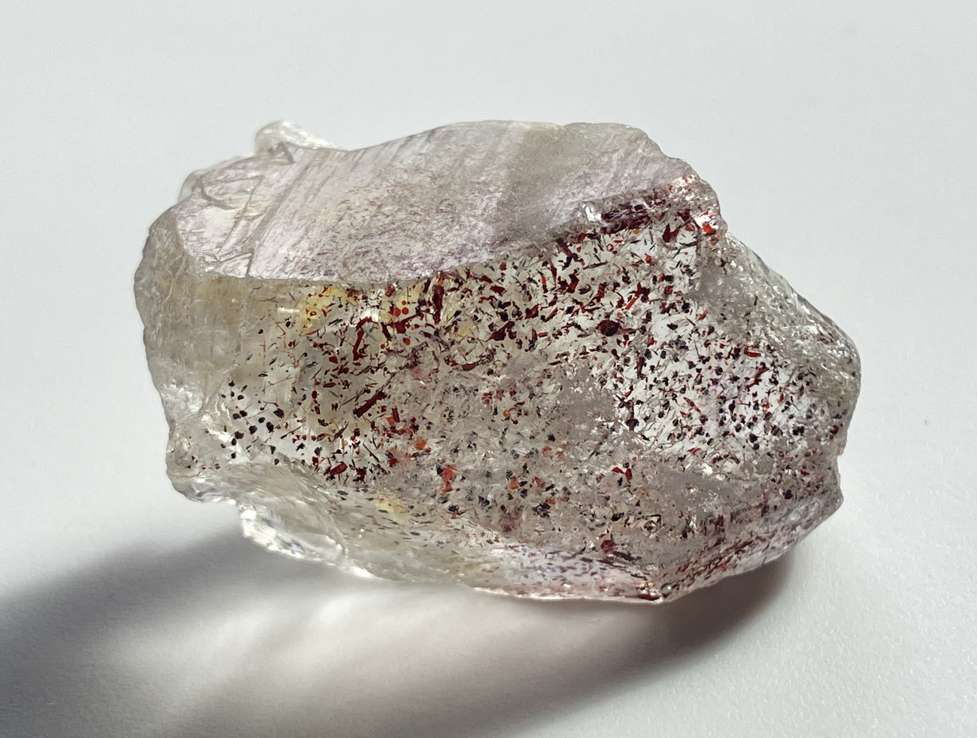 ファイヤークォーツ　レピドクロサイトinクォーツ　ナミビア産　水晶原石