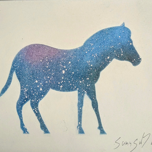 遥かなる銀河3 ハンドメイドパステル画　絵画アート原画 48575b4b46353de374428b2dc7cdac