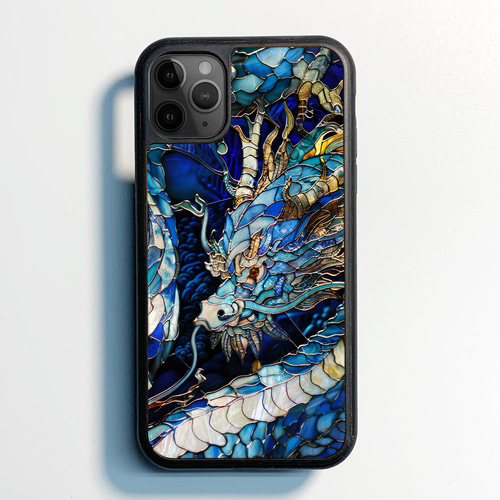 龍 竜 ドラゴン 螺鈿風 名入れ可 天然貝シェル iPhone 16 全機種