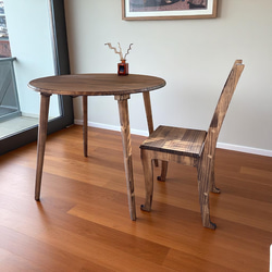 安定感ある 無垢材の脚が美しい 英国 ラウンドテーブルc/丸テーブル