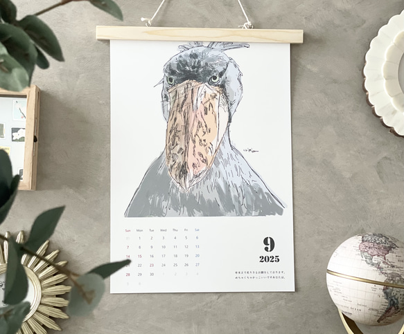 毎月ハシビロコウカレンダー　2026年に変更可能 12枚目の画像