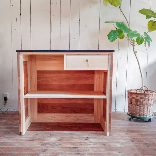 クリニック受付カウンター（W1000ホワイトオーク） レジカウンター