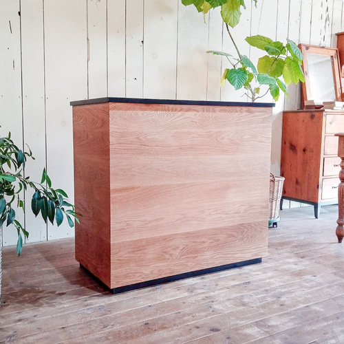 クリニック受付カウンター（W1000ホワイトオーク） レジカウンター