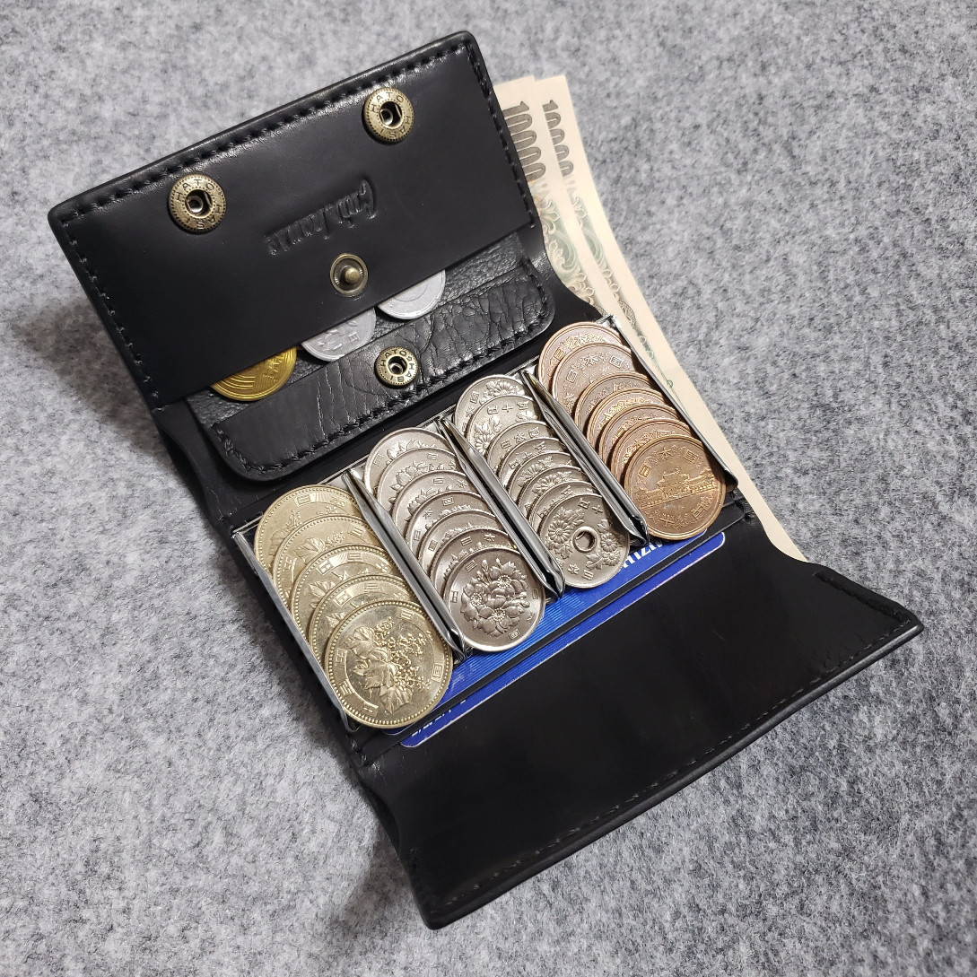 コインキャッチャー・財布[革色・ステッチ色多数有り]