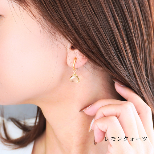 日本製金具 痛くないイヤリング 特許取得金具 ピアス見え 2way