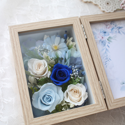フォトフレーム オーダー承ります。 受注製作』プリザーブドフラワーのフォトフレーム(オーダー制