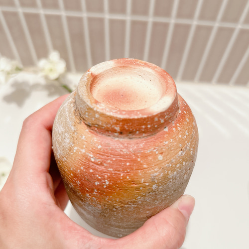 焼締め コーヒーカップ 緋色 マグカップ 陶器 湯呑み マグカップ 心斎