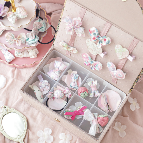 キッズヘアアクセサリーケース アシュテッドタフィーピンク 雑貨