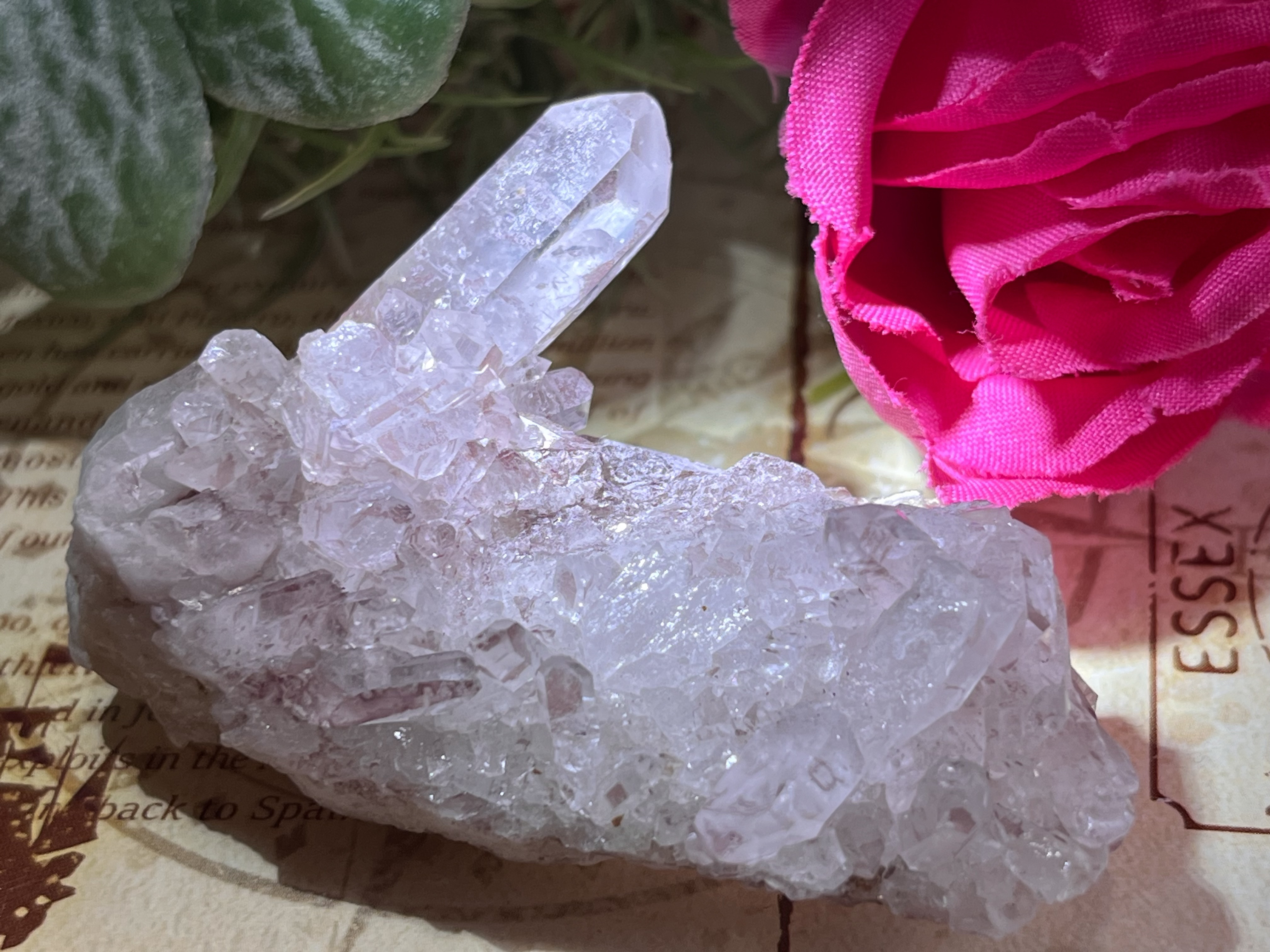 レシーバータイムリンク ✨タンジェリン蜜柑水晶クラスター原石水晶