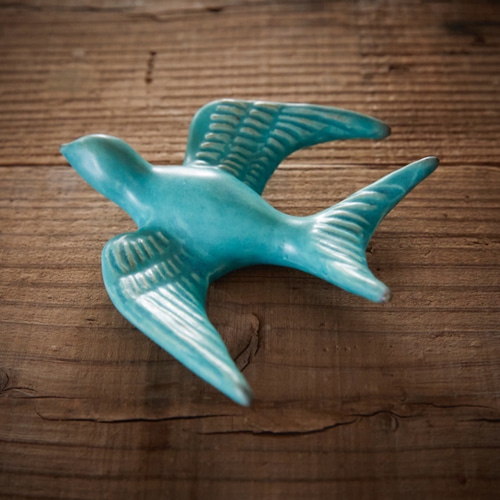 幸せの青い鳥 陶器のオブジェ bm-1 ウォールステッカー・ウォールデコ