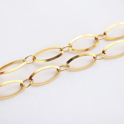 316L サージカルステンレス Ovalチェーン 切り売り 30cm 1枚目の画像