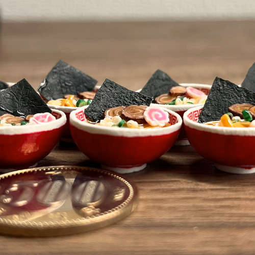 昭和レトロな中華そば ミニチュア ラーメン シルバニアサイズ(1/12