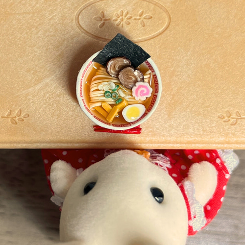 昭和レトロな中華そば ミニチュア ラーメン シルバニアサイズ(1/12