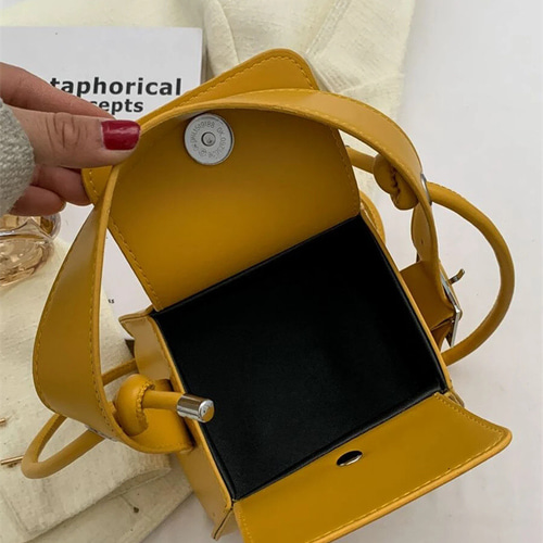 ミニグレー蛇柄 キューブ型クロスボディバッグ ハンドバッグ 幸せ001