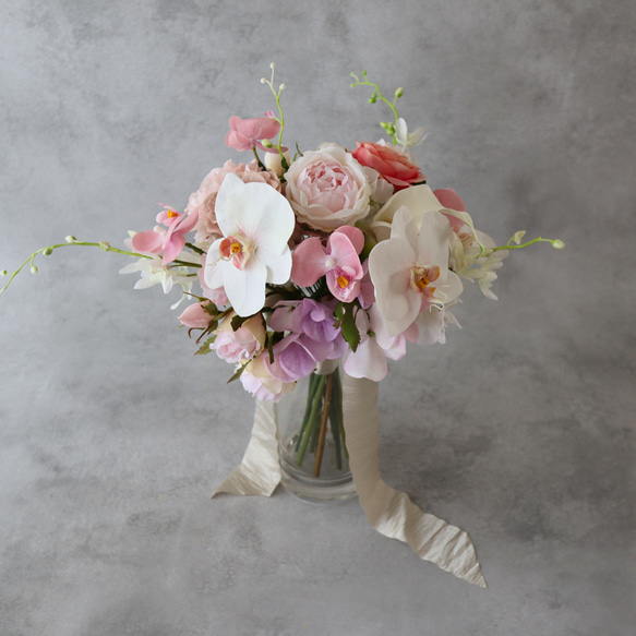 高級造花 造花ブーケ アーティフィシャルフラワー クラッチブーケ