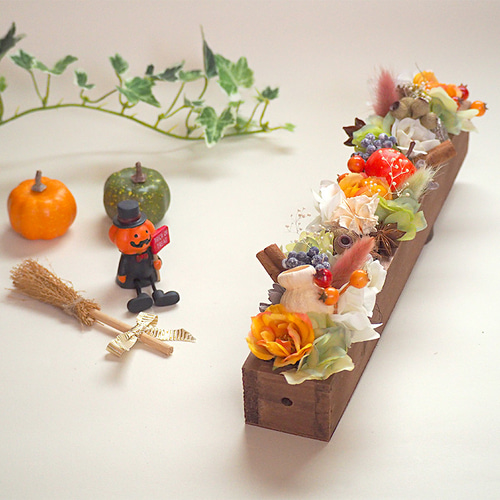 momom 0923様 ハロウィンバトンアレンジネコ17 オーダー品仏花 momom