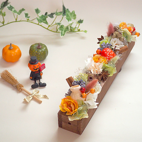 受注生産】バトンのハロウィンアレンジ☆ 30 ブラウン リース