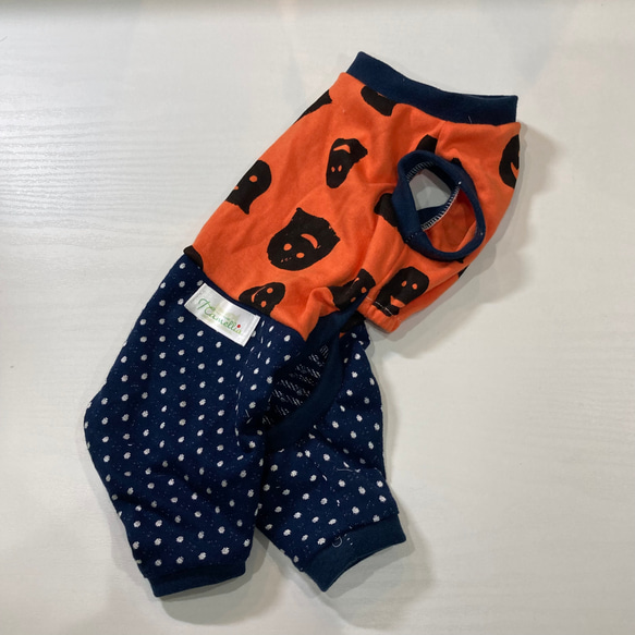 犬ドットロンパースハンドメイド
