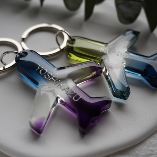 bi-color】名入れ 文字入れ キーホルダー オーダーメイド プチギフト