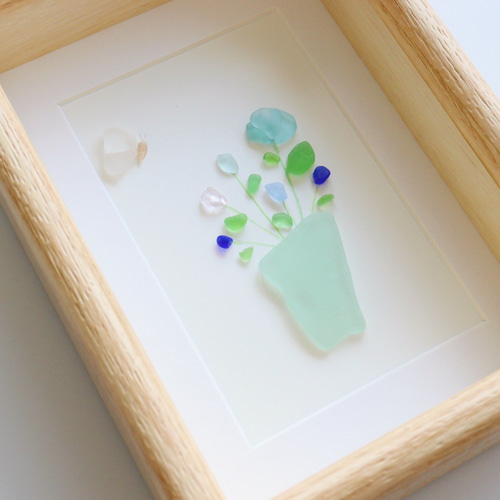 『Wish-fulfilling apple tree.*』シーグラスアート Wish-fulfilling apple tree.*』シーグラスアート