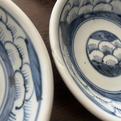 伊万里染付花紋なます皿 5枚組 お椀・ボウル・鉢 antique art nozomi