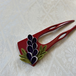 正絹羽二重 つまみ細工 髪飾り ヘッドドレス（アクセサリー） ふ