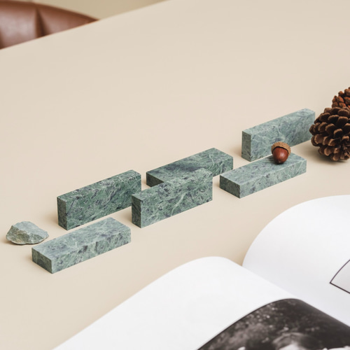 VERDE 大理石ドミノ/積み木 (台湾蛇紋石) その他雑貨 VERDE 通販