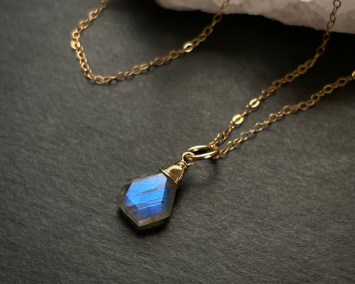 14kgf ラブラドライト 一粒ネックレス ネックレス・ペンダント Diary