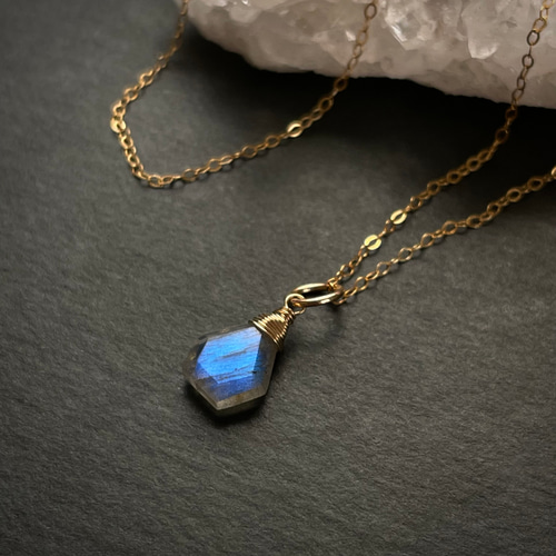 14kgf ラブラドライト 一粒ネックレス ネックレス・ペンダント Diary