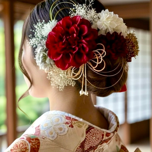 200円OFF❗️成人式 髪飾り 赤 レッド 成人式髪飾り 卒業式髪飾り 和装