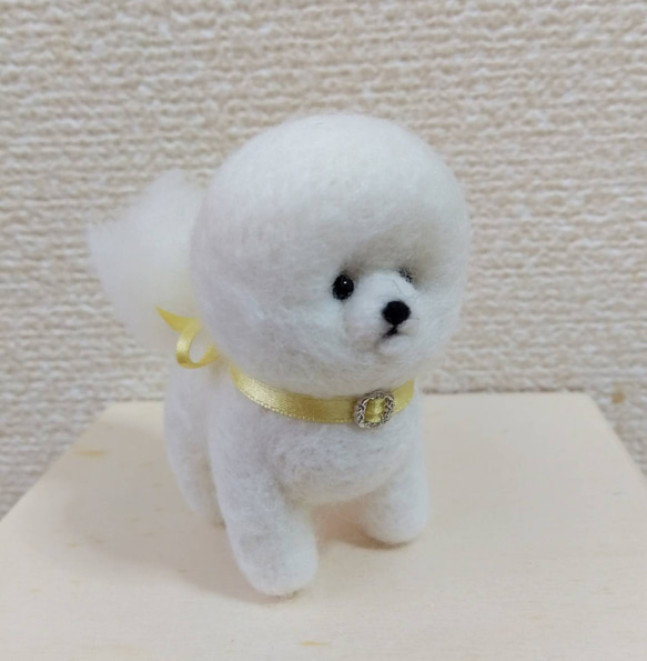 羊毛フェルト　ビションフリーゼ 羊毛フェルト ビションフリーゼ 羊毛フェルト Lana** 通販